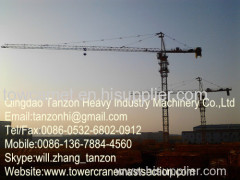 Self Climbing Tower Crane , 40m free standing TC6010-6 Q345B Steel