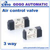 mini air flow control valve 3 way pneumatic valves M5 1/8 1/4 3/8 1/2 thread BSP NPT