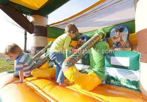 Inflatable tent jungle shooter