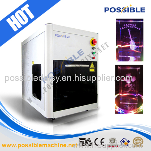 Green laser Portable 3d laser etcher machine on crystal and glass