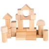 30 Pieces Natural Wooden Building Blocks