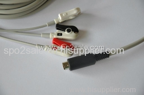 MEK One piece 3 lead ECG Cable with leadwires