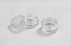 PS plastic round clear nail glitter pot container for nail art