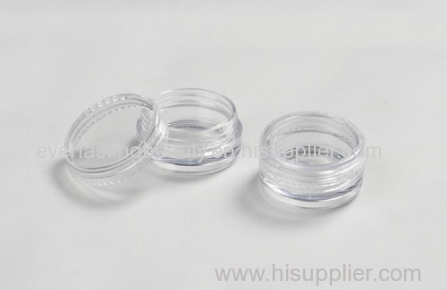 PS plastic round clear nail glitter pot container for nail art
