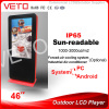 46 inch outdoor 3000cd/m2 kiosk LCD advertising media