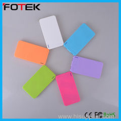 Colorful slim credit card power bank