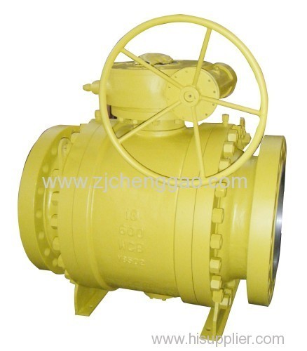 API6D flanged trunnion ball valve