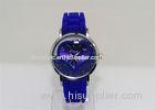 Blue Quartz Silicone Waterproof Watch 1ATM heart full of bead in the case