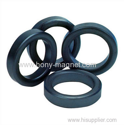 Black epoxy coating ferrite magnetized ring magnets