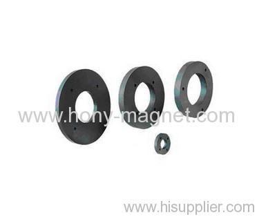 Economic black epoxy coating bonded ndfeb ferrite magnet ring