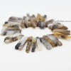 Bulk Wholesale Rough Agate Semi Precious Gemstone Long Chip Beads Graduated String for Jewelry Making