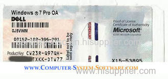 Dell Win 7 Pro OA OEM activation Windows Product Key Sticker/ COA sticker X15 professional