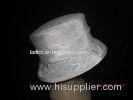 Light Weight Sunday Ladieswhite Church Hats Bowler , Fabric Covered For Nomal Day