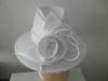 Fashionable White Dressy Church Lady Hat With Rose For Decoration Party