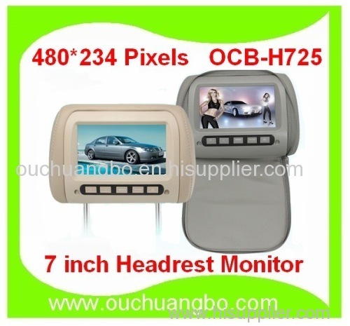 Ouchuangbo 7 inch headrest monitor video input keystroke