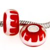 Handmade Christmas Glass Beads in 925 Silver Core