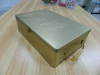 Big rectangular gift tin box with handle