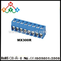Right angle screw connector terminal block