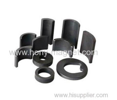 Bonded ferrite segment and arc neodymium magnet