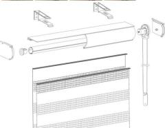 28MM/38MM 2014 newly two-tone designed 25mm aluminium tube roller blind