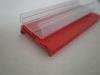 Transparent extruded plastic shapes supermarket / store PVC data strip