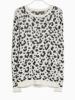 Women's leopard intarisia pullover