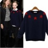 women's star pattern pullover