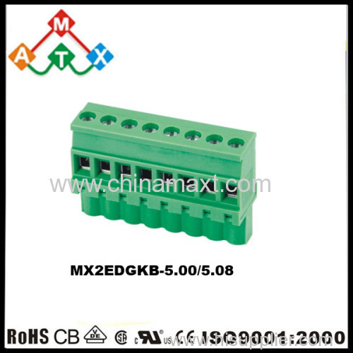 5.08mm 5.0mm Plug in Terminal Blocks connector 180 degree 2EDGKB Pluggable Terminal Blocks