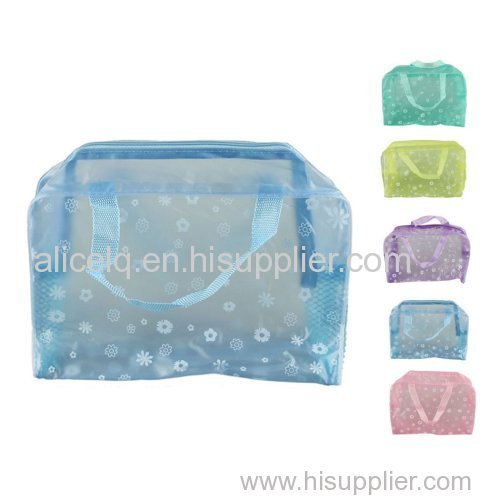 Waterproof New Floral Clear PVC cosmetic bag/wash bath bag /wash bag