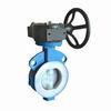 API598 Pneumatic Flanged Butterfly Valve , DN40-1200 Soft Sealing Butterfly Valve