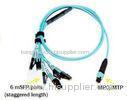 Multimode Fiber Optical Cable MSFP to MPO / MTP Duplex 10Gb With High Density