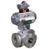 150lb Pneumatic 3 Way Ball Valve For Water Conservancy , API 607 API 6D