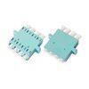 LC OM3 Quad optical fiber adapter for Optic LAN , Blue / Beige / Aqua