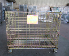 large steel metal storage cage for material handling