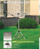 outdoor 3 arms aluminium rotary drier wih tripod stand for camping