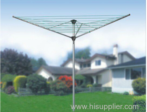 outdoor 3 arms umbrella steel rotary airer and clothes airer
