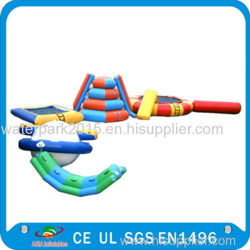 Waterproof Tarpaulin Inflatable Floating Water Park Equipment For Rental / Festival Activity