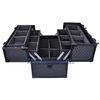 Pro Aluminum Makeup Case Box Cosmetic Train Storage Trays Key Lock Jewelry Zebra