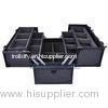 Pro Aluminum Makeup Case Box Cosmetic Train Storage Trays Key Lock Jewelry Zebra