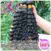 100% Peruvian Virgin Human Hair Weave Deep Wave Weft