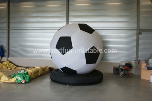 Inflatable soccer balls let go