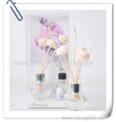 35ml aroma reed diffuser with glass bottle and dry flower