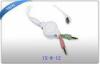 0.8M cable 3.5MM plug stereo retractable earphone / earbuds for Girls