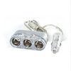 Transparent 3 in 1 Car Cigarette Lighter Socket , cell phone adapter for car