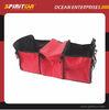 Collapsible Car Seat Storage Pockets , Red / Blue Car Trunk Organizer With Cooler