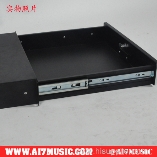 AI7MUSIC 2U 19  draw shelf with lock & 2U High quality 19  rack tray &19  rack-mountable tray & 2U Rack Shelf