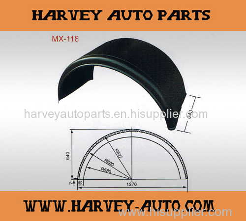 Mudguard Fender Mudapron for trucks and trailers 1270*640*640mm