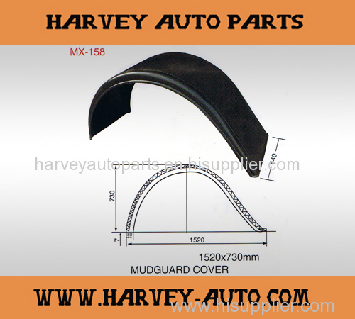 Mudguard Fender Mudapron for trucks and trailers 1520*640*730mm