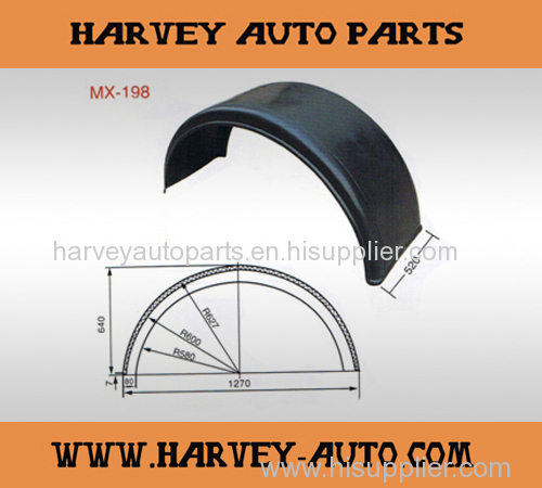 Mudguard Fender Mudapron for trucks and trailers 1270*520*640mm