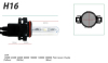 Bright HID XENON LAMP H16